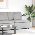 Modulinė kampinė sofa su pagalvėlėmis, pilka, 100 cm