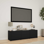 TV spintelė su LED Juodas 140 x 34 x 40 cm Dirbtinė mediena