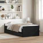 Lovos rėmas Juodas ąžuolas 100 x 200 cm Kietos pu&scaron;ies mediena