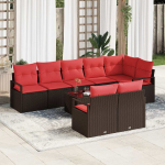 Sofos komplektas 9 pcs Ruda poliratanas