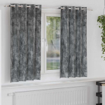 Aksominio tipo užuolaidos 2 pcs Pilka 175 x 140 cm Aksomas