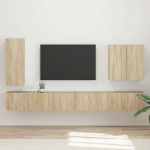 TV sieninio kabineto komplektas 6 pcs Sonoma ąžuolas