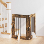 &Scaron;unų vartai su stovais 2 pcs Dūminio ąžuolo 60 x 80 cm