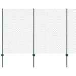 Tvora su stulpais Žalia 1,5 x 10 m Plienas ir PVC