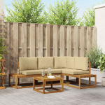 Lauko sofos komplektas 5 Vienetas Natūralus ir bežinis