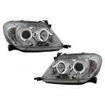 Angel Eyes Headlights Dual Halo Rims suitable for Toyota Hilux (2005-2011) Chrome