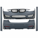 Body Kit with Central Grilles Kidney Double Stripe suitable for BMW 3 Series F30 (2011-2019) M3 CS Look Without Fog Lights