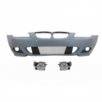 Front Bumper with PDC 18mm suitable for BMW 5 Series E60 E61 LCI (2007-2010) and Fog Lights Projectors M-Technik Design