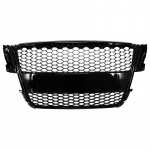 Badgeless Front Grille suitable for Audi A5 8T (2007-2011) RS Design Piano Black