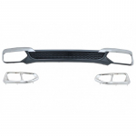 Rear Bumper Spoiler Valance Diffuser Double Outlet suitable for BMW 7 Series G11 G12 (2015-2019) Facelift M760Li Design