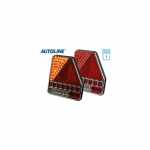 LED galinis žibintas de&scaron;inysis 12-24V 186x206x31mm (dinaminis posūkio signalas)