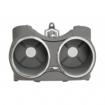 Front Dual Cup Holder suitable for Mercedes CLS C219 W219 (2003-2010) Gray