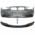 Front Bumper Spoiler suitable for BMW 3 Series F30 Sedan F31 Touring (2011-up) M Design Piano Black Edition