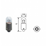 Kaitrinė lempa MAGNETI MARELLI 002893100000, T4W ​​12V 1W BA9S