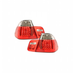 LED galiniai žibintai tinka BMW 3 serijos E46 Limousine 4D (1998-2001) Red Crystal