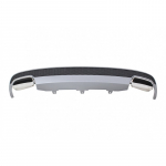 Rear Bumper Valance Diffuser with Exhaust Tips suitable for Audi A6 4G Limousine (2011-2014) Facelift Look