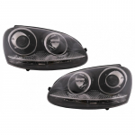 Xenon Look Headlights RHD suitable for VW Golf 5 V Mk5 (2003-2007) Jetta (2005-2010) GTI R32 Chrome Edition