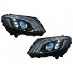Full LED Headlights suitable for Mercedes C-Class W205 S205 (2014-2020) LHD W222 Design