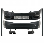 Complete Body Kit suitable for Mercedes S-Class W221 (2005-2011) LWB with Exhaust Muffler Tips Black