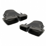 Exhaust Muffler Tips suitable for Mercedes E-Class W213 (2016-up) E63 Design GLC SUV X253 GLC Coupe C253 (2015-2017) Black