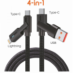 GREITO ĮKROVIMO LAIDAS USB/TYPE-C SU TYPE-C/LIGHTINING 2M
