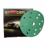 GREEN &scaron;lifavimo diskai P100, &Oslash;150mm, 15 skylių, 100 vnt