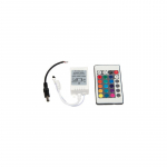 Valdiklis RGB LED juostai su nuotolinio valdymo pultu, 12V