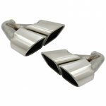 Double Exhaust Muffler Tips Tailpipes suitable for Porsche Cayenne 92A Facelift (10/2014-2017) Turbo Design