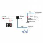 Papildomų žibintų laidų komplektas, 4-pin DT, AUTOLINE