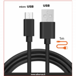 ĮKROVIMO LAIDAS USB SU MICRO USB 2.4A 1M