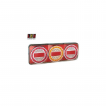 Galinio kombinuotas LED žibintas MAXILAMP stabdžių/gabaritų/posūkio/rūko 12-24V