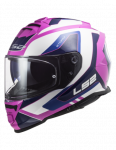 LS2 FF800 STORM TECHY GLOSS WHITE PINK uždaras sportinis &scaron;almas