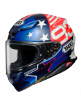 Shoei NXR2 Marquez American Spirit TC-10 uždaras sportinis &scaron;almas