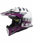 LS2 MX437 FAST EVO XCODE GLOSS WHITE VIOLET krosinis &scaron;almas