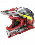 LS2 MX437 FAST EVO CRUSHER BLACK RED krosinis &scaron;almas