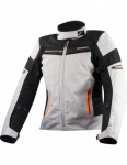 LS2 SHADOW LADY JACKET LIGHT GREY BLACK ORANGE moteri&scaron;ka tekstilinė striukė