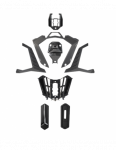 LS2 MX701 AIR VENT CHIN MATT BLACK smakro vėdinimo anga