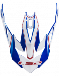 LS2 PEAK MX470 POWER CHROME BLUE pakaitinė vir&scaron;ūnė