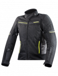 LS2 SHADOW LADY JACKET BLACK TITAN H-V YELLOW moteri&scaron;ka tekstilinė striukė