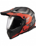 LS2 MX436 Pioneer EVO ADVENTURER Matt Black Orange krosinis &scaron;almas