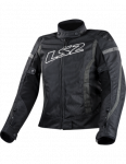 LS2 GATE LADY JACKET BLACK DARK GREY moteri&scaron;ka tekstilinė striukė