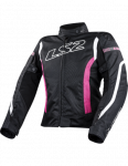 LS2 GATE LADY JACKET BLACK PINK moteri&scaron;ka tekstilinė striukė