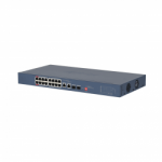 Dahua Komutatorius CS4218-16ET-240, 16x10/100 PoE, 2x Combo, L2, 240W