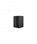Lanberg | Rack cabinet 19" wall-mount 18U/600x600 (flat pack) with glass door | WF01-6618-10B | Black