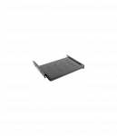 Lanberg 19" sliding shelf 1U/465x347mm, max load capacity up to 60kg | AK-1006-B | Black