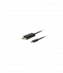 Lanberg USB-C to DisplayPort Cable, 1 m 4K/60Hz, Black | Lanberg | USB-C to DisplayPort Cable | CA-CMDP-10CU-0010-BK | 1 m