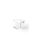 Fixed Mini GaN power adapter with USB-C output and PD support, 65W