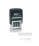 Antspaudas COLOP Mini Dater S160 D03, korpusas juodos spalvos, su bespalve pagalvėle