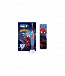 Oral-B | Electric Toothbrush with Travel Case | Vitality PRO Kids Spiderman | Rechargeable | For children | Number of brush head