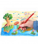 Spalvoti pie&scaron;tukai, i&scaron;trinami, su trintuku STAEDTLER NORIS CLUB, 12 spalvų